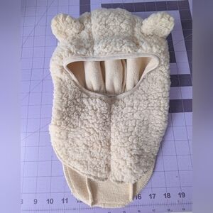 MINI A TURE Baby Jeffi Teddyfleece sherpa Elephant Hood Angora Cream 2-3y hat